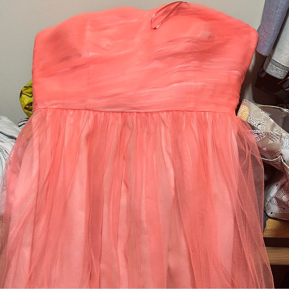 J. crew coral dress with built-in-bra